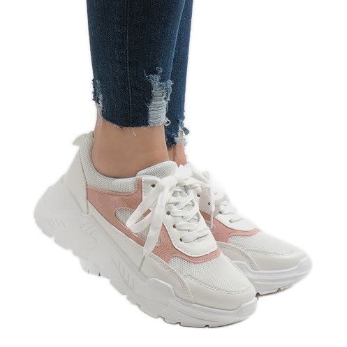 Bílé módní sportovní boty PP-37 bílý