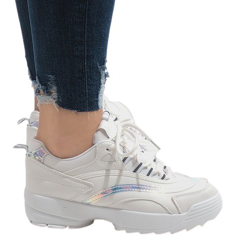 Bílé módní sportovní boty BO-62 bílý Bílé módní sportovní boty BO-62 bílý