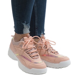 Růžová módní sportovní obuv BO-62 růžový
