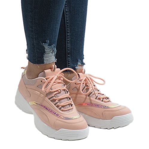 Růžová módní sportovní obuv BO-62 růžový