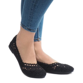 Černé krajkové tenisky JX59P černá