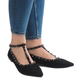 Černé balerínky 127-13 černý