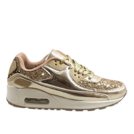 Zlatá lesklá sportovní obuv B64-1 zlatý