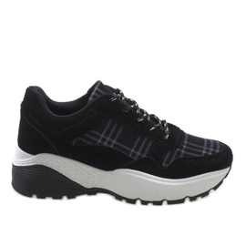 Černá módní sportovní obuv 61012 černý