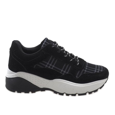 Černá módní sportovní obuv 61012