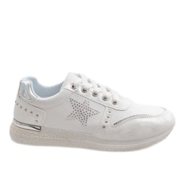 Šedé sportovní tenisky s hvězdou XSM101-19 bílý