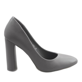 Šedé lodičky na sloupku LE028 šedá Šedé lodičky na sloupku LE028 šedá