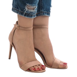 Růžové semišové sandály SY-31P růžový