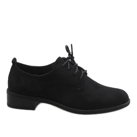 Černé jazzové boty, semišové boty C-7183 černá