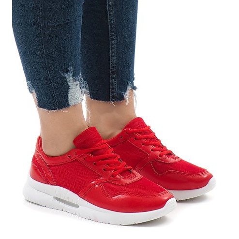 Červená módní sportovní obuv LS180406 červené