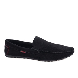 Černé elegantní polobotky AB96K-1 mokasíny černý