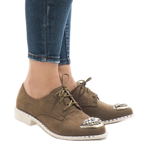 Zelené slipy s flitry L155 béžový