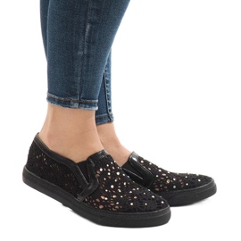 Černé krajkové tenisky HC233 černý