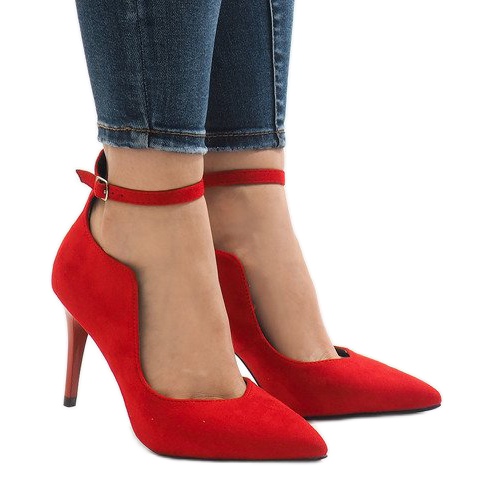 Červené boty na podpatku B-54