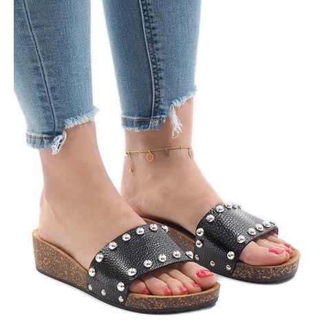 Černé vysoké podpatky AC-2809 černá Černé vysoké podpatky AC-2809 černá