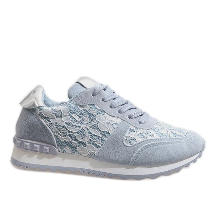 Modré tenisky s krajkou G-100 modrý