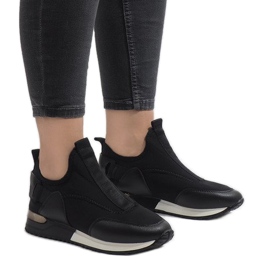 Černé tenisky vyrobené z Lycra R-403 bílý černý