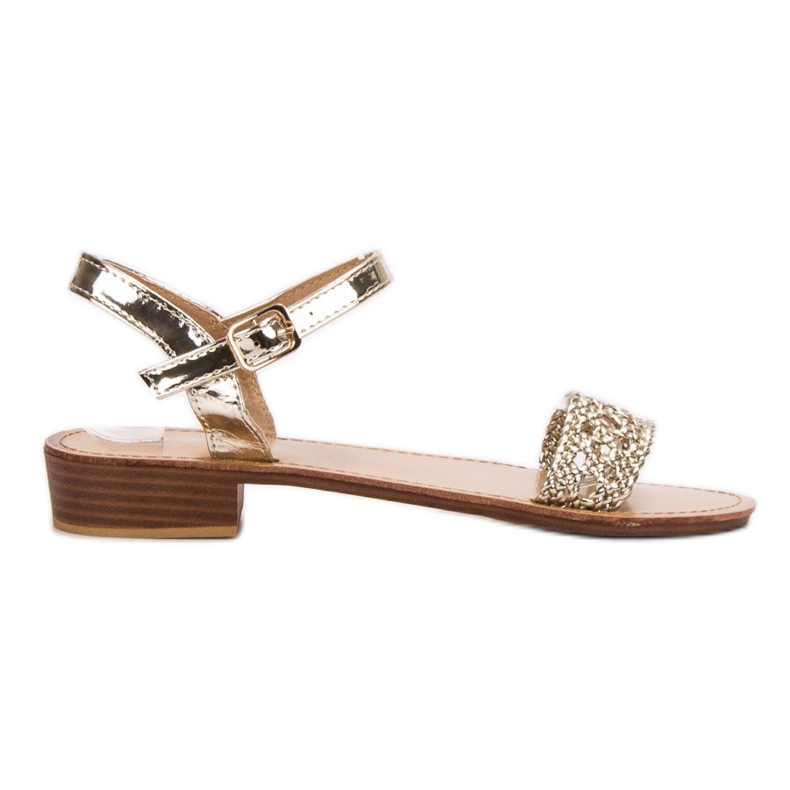 SHELOVET Sandály na vysokém podpatku žlutá