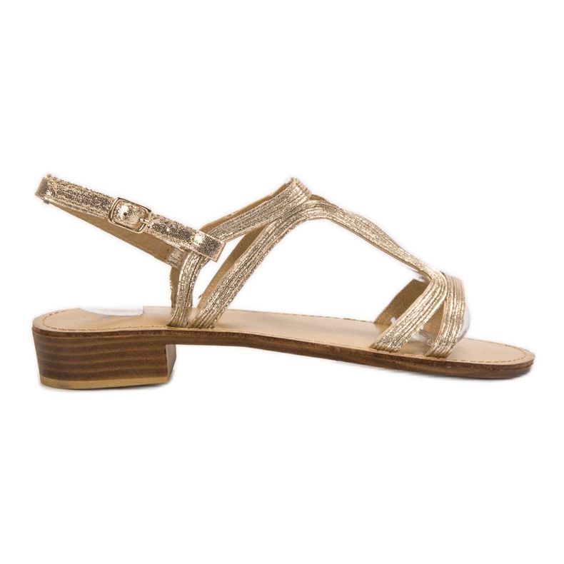 SHELOVET Sandály na vysokém podpatku žlutá