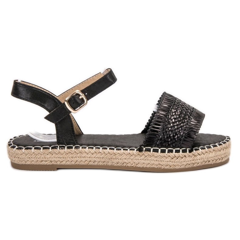 Small Swan Černé sandály Espadrilles černá