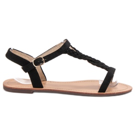 Ch. Creation Semišové sandály černý