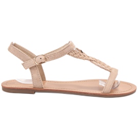 Ch. Creation Semišové sandály hnědý