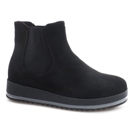 Teplé boty Jodhpur boty K-105 Black černý