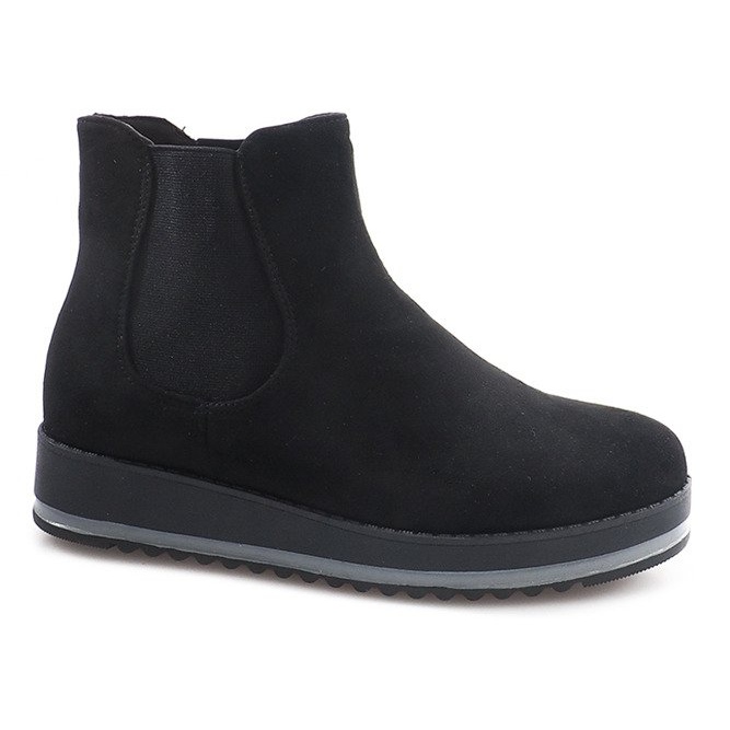 Teplé boty Jodhpur boty K-105 Black černá