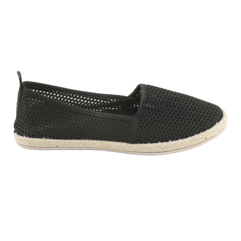 Espadrilky z černé síťoviny JX1029 černé černá