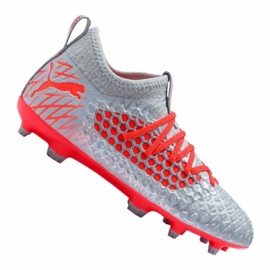 Kopačky Puma Future 4.3 Netfit Fg / Ag Jr 105693-01 vícebarevný šedé