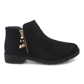 Suede Booties Jodhpur 8565 Black černá