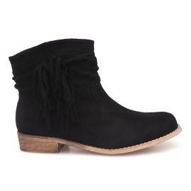Suede Booties Jodhpur boty ZY9040 Black černý