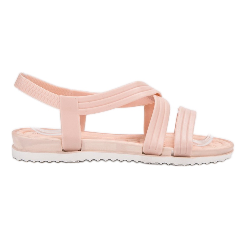 SHELOVET Nazouvací gumové sandály růžový