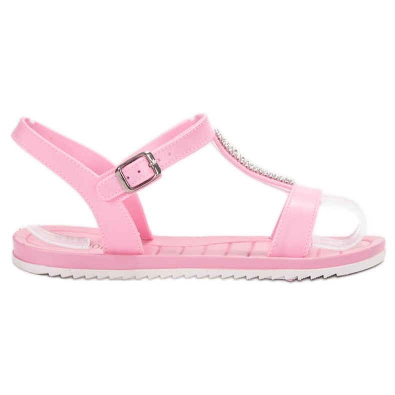 SHELOVET Gumové sandály růžový