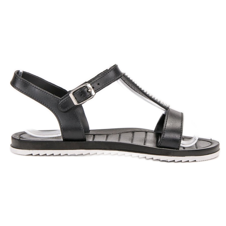 SHELOVET Gumové sandály černá