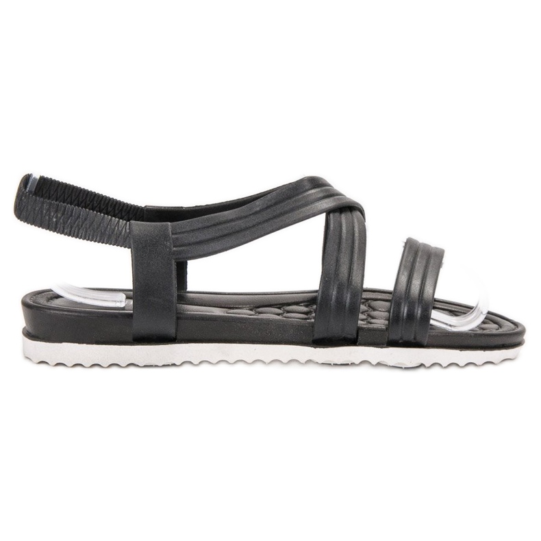 SHELOVET Nazouvací gumové sandály černá