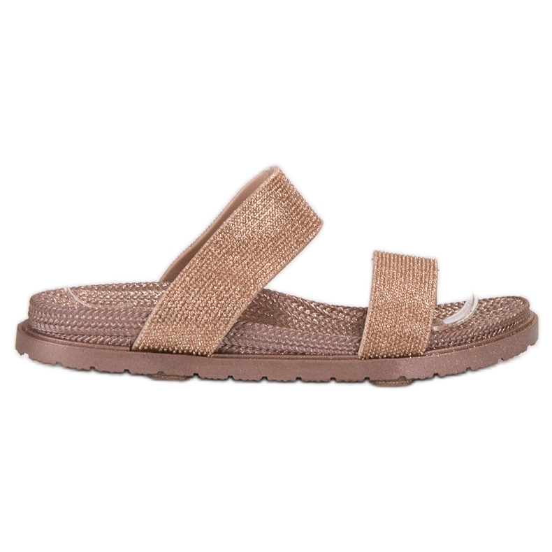 EXQUILY Módní gumové pantofle růžový