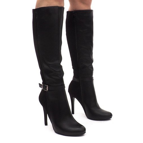 Boty na vysokém podpatku 8022 Black černá