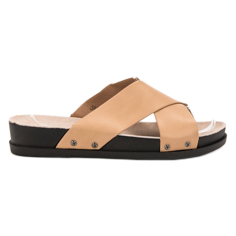 Clowse Béžové pantofle béžový