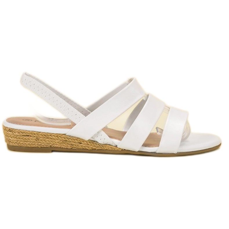 Fama Semišové sandály s gumičkou bílý