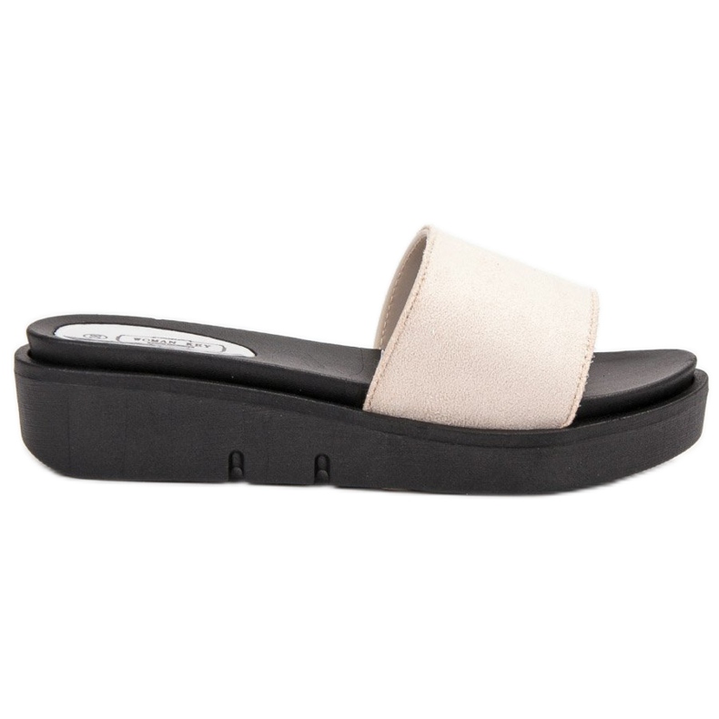 SHELOVET Sandály na klínku hnědý