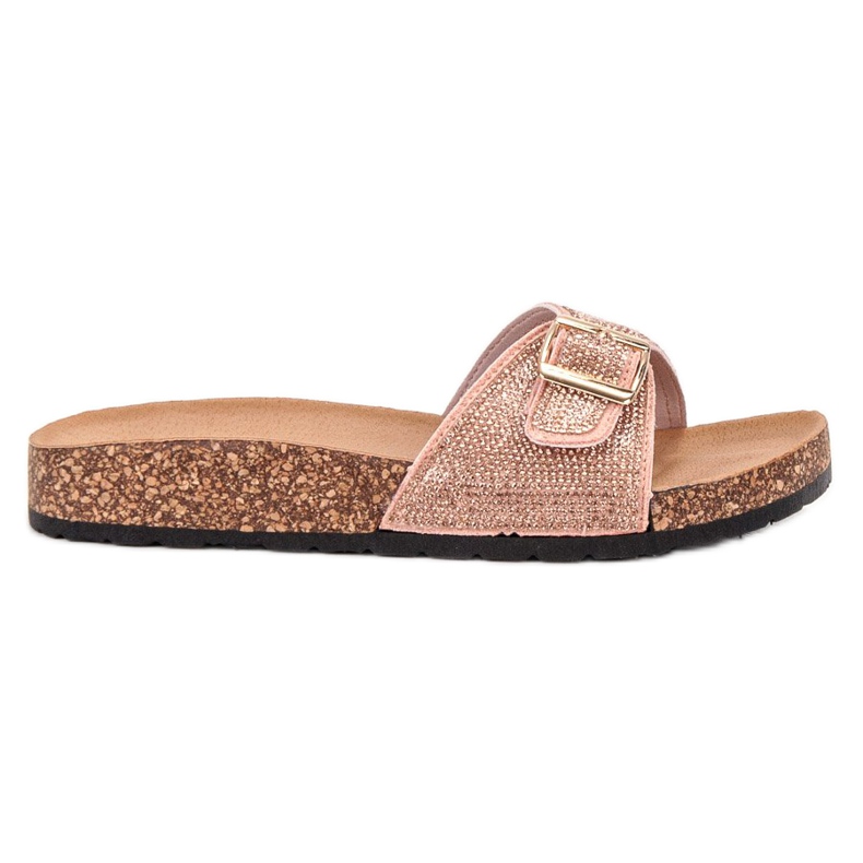 Marquiz Lesklé pantofle se sponou růžový