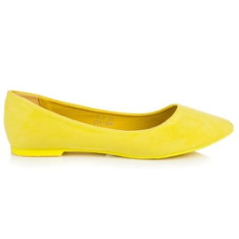 Seastar Semišová baletka ve špici žlutá