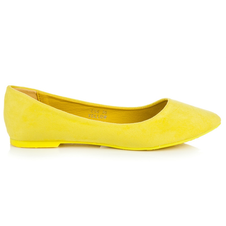 Seastar Semišová baletka ve špici žlutá
