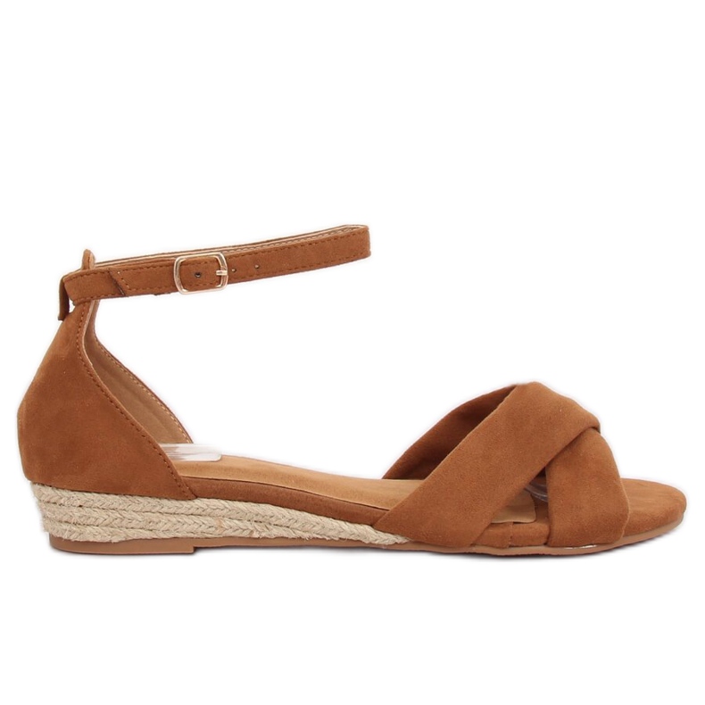 Sandály espadrilky hnědé 9R121 Camel hnědý