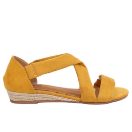 Žluté sandály espadrilles 9R72 Yellow žluť