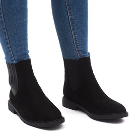 Teplé boty J-8678 černé černý