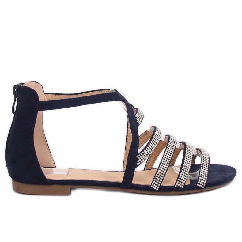 Tmavě modré sandály pro ženy LL6339 Blue námořnická modrá