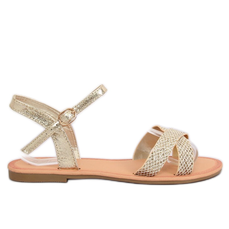 Dámské a zlaté sandály WL282 Gold zlatý