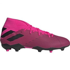 Kopačky adidas Nemeziz 19.3 Fg M F34388 růžové růžový černý